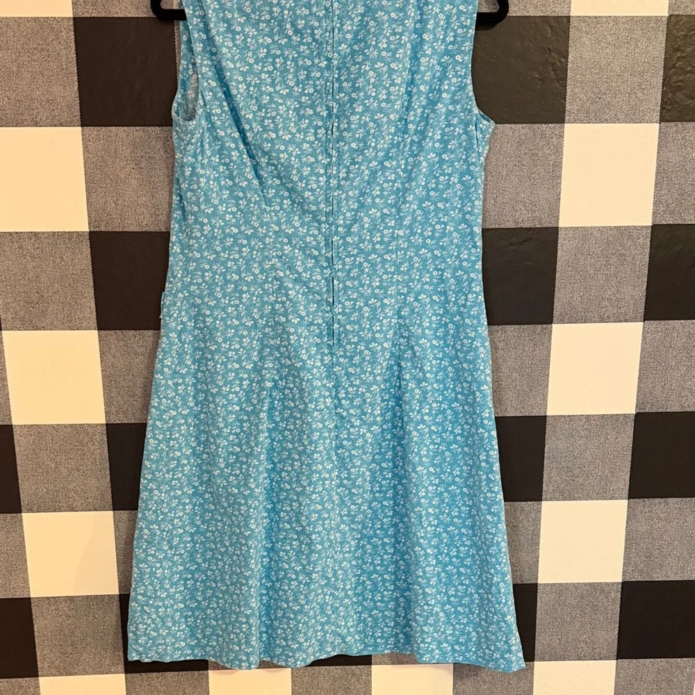 Chic Blue Floral Midi Dress - Picture 6 of 6